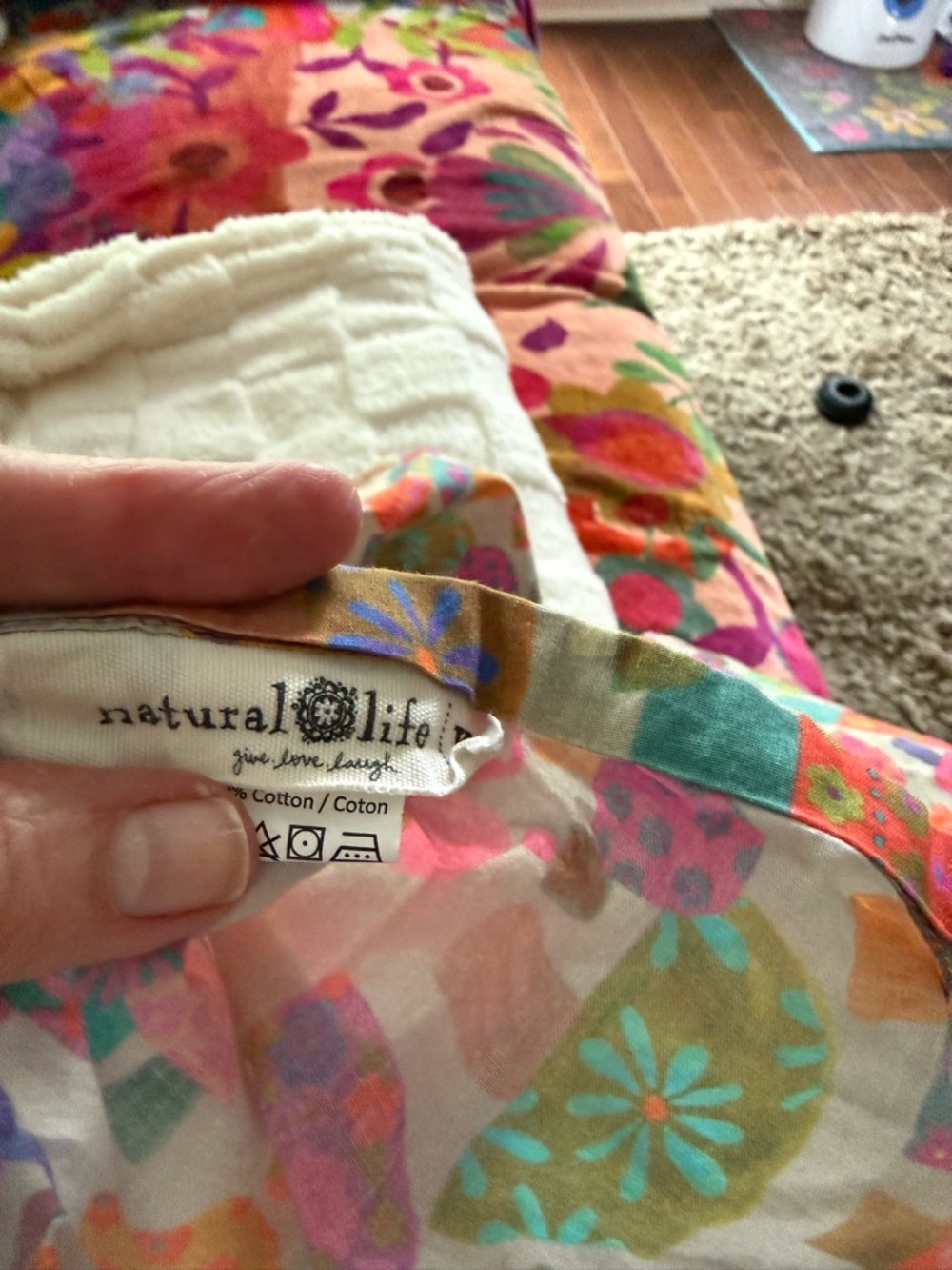 NATURAL LIFE Whimsical Mushroom Print (2) King Size Pillow Cases - Picture 3 of 3